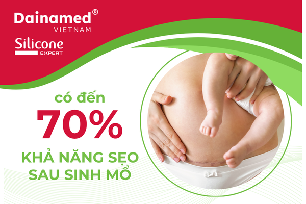 Khả năng hình thành sẹo mổ sau sinh chiếm tỷ lệ lên đến 70%