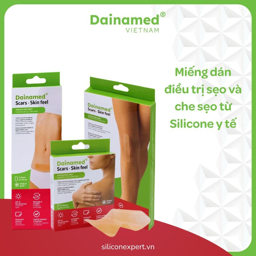 MIẾNG DÁN SILICONE TRỊ SẸO VÀ CHE SẸO DAINAMED