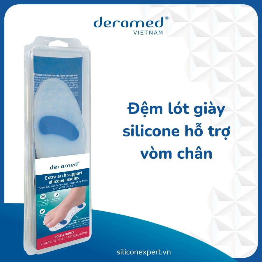 ĐẾ LÓT GIÀY Y KHOA SILICONE HỖ TRỢ VÒM BÀN CHÂN